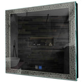 Specchio LED Quadrato | Pulsanti touch | Funzione anti-appannamento | Luce bianca neutra - Reyze Serie Simetria Modello 5